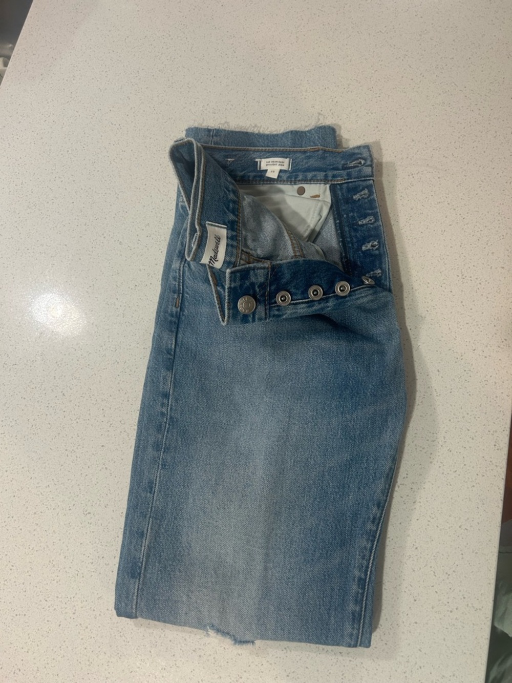 Madewell Light Blue High-Rise Distressed Women's Jeans - Picture 4 of 4